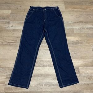 Carhartt FR 32x32 Flame Resistant Men’s Carpenter Pocket Blue Denim Jeans 290-83